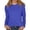 Blue, variant on Long Sleeve Shirts for Women Crew Neck Casual Tops Basic Tee 2026 Trendy Solid Color Top Soft Stretch Breathable Blouses for Work and Daily Wear