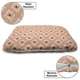 thumbnail image 3 of Abstract Pet Bed, Rhythmic Print of Geometric Rhombus in Muted Tones, Chew Resistant Pad for Dogs and Cats Cushion with Removable Cover, 24" x 39", Peach Champagne, by Ambesonne, 3 of 4