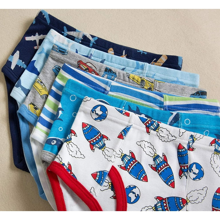 Baby Soft Cotton Underwear Little Boys Dinosaur Briefs Toddler Shark Undies  Children Truck Panties(Pack of 3)