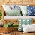thumbnail image 6 of MARTHA STEWART Charming Foliage Indoor Outdoor Decorative Pillow 2-Pack Set, UV Fade Resistant, Water Repellent, Printed Floral Design, Warm Grey, 18"x18", 6 of 9