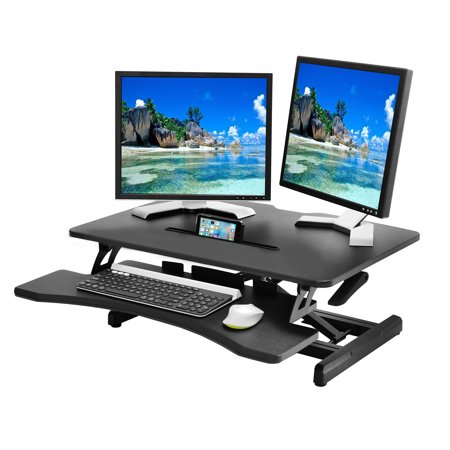 Seville Classics AIRLIFT® 30" Gas-Spring Standing Desk Converter