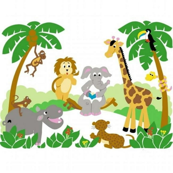 Elephants on the Wall E 5-1151 Large Jungle Story - Paint It Yourself