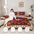 thumbnail image 3 of Erosebridal Hippie Mandala Full Size Comforter Sets, Bohemian Floral Bedding Sets, Red Black, Black Reversible 3pcs, 1 Comforter and 2 Pillowcases, 3 of 6