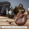 thumbnail image 2 of Antique Candy Serving Bowl with Lid, Authentic Fancy Sugar Bowl, Ottoman Style Metal Swan Turkish Delight Serving Dish, Silver Decorative Centerpieces Dish, 2 of 7