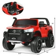 thumbnail image 2 of Gymax 2x12V Licensed Toyota Hilux Ride On Truck Car 2-Seater 4WD w/ Remote Control Red, 2 of 9