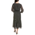 thumbnail image 2 of Anne Klein womens  Smocked Waist Collared Midi Dress, 16, Black, 2 of 2