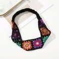 thumbnail image 4 of Knitting Flower Headbands Bandana Hair Band Women Retro Travel Headwarp Fashion Elastic Hair Accessories Hair Turban Scarf, 4 of 8