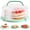 Green, variant on Peach Plastic Cake Carrier with Lid, 10 Inch Capacity, Handles for Transporting Cakes Cupcakes Snacks