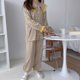 thumbnail image 5 of Conjunto de pijamas de manga larga para mujer Primavera Otoño Casual Precioso Patrón de cuadros sueltos Volantes Ropa de dormir de manga larga para mujer Patrón de cuadros con cuello con volantes XL, 5 of 8