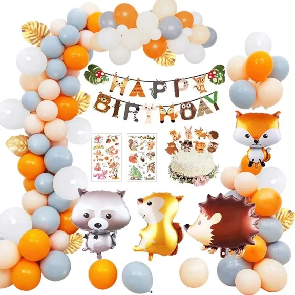 Balloons Garland Birthday Decor Baby Shower Jungle Safari Party Balloon Arch Kit