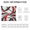 thumbnail image 5 of Nawypu Abstract Circles Pillow Covers Red Black White Geometric Modern Pattern Pillow Cases for Kids Teens Adults Simple Cool Style Soft Cushion Covers for Office Couch Chairs, 5 of 5