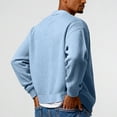 thumbnail image 5 of Lumtrix Mens Cardigan Sweater Waffle Knit Long Sleeve Cardigan Open Front Lightweight Casual Button Down Cardigan Loose V Neck Sweater Light Blue S, 5 of 5