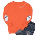 thumbnail image 5 of Atogsazn Women's Halloween Sweatshirt Casual Crew Neck Long Sleeve Pullover Sweater Loose Fall Winter Tops Orange S Fashion, 5 of 7