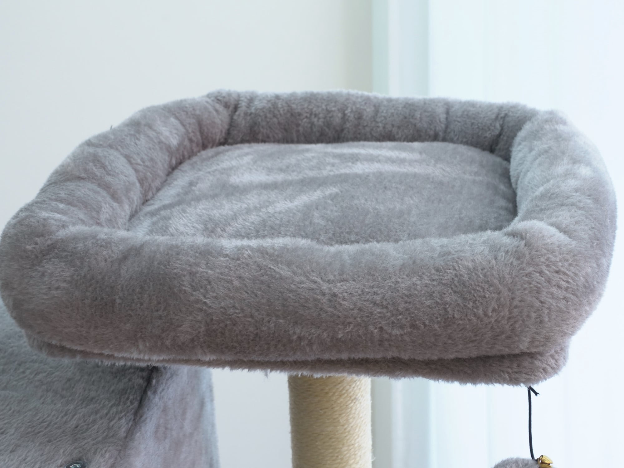 Vibrant Life Heavy Duty 7-Level 81" Cat Tree with Two Condos and Hammock, Light Gray