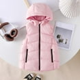 thumbnail image 3 of Girls Warm Winter Hooded Vest Thickened Sleeveless Quilted Jacket Zip Up Outerwear Coats for Toddlers Kids Youth, 3 of 3