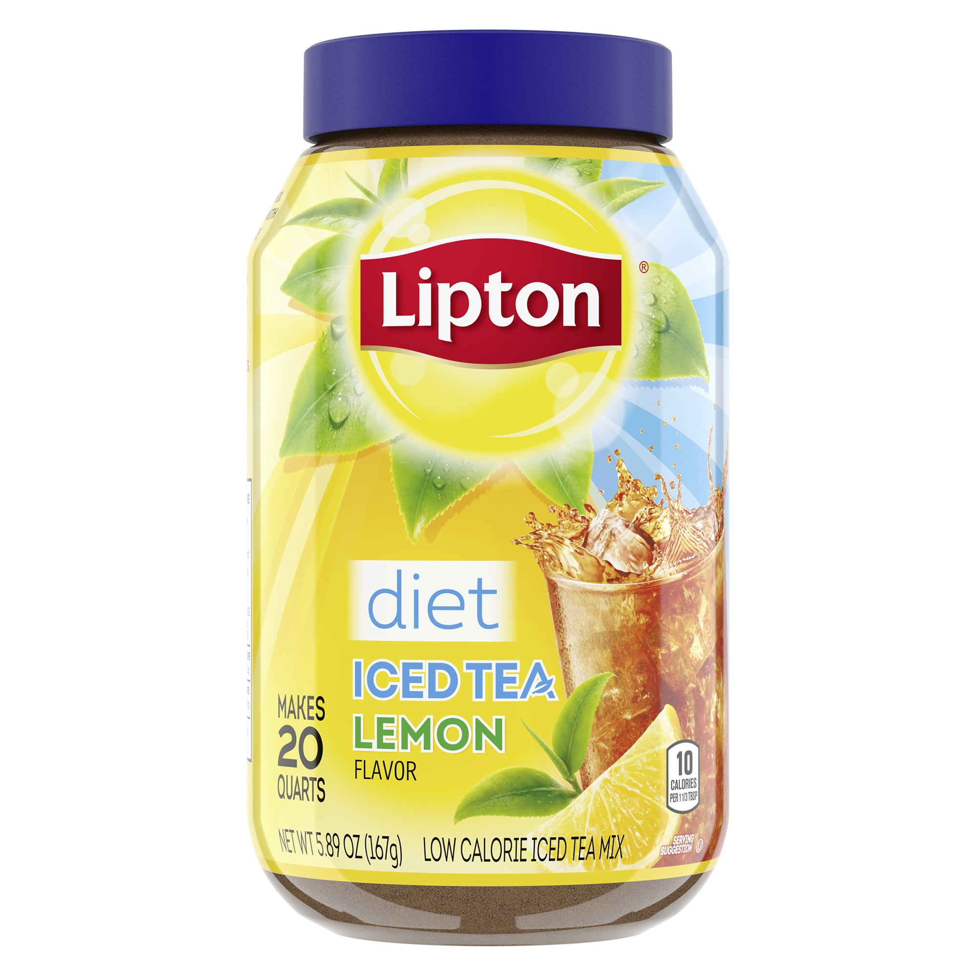 Lipton Diet Iced Black Tea, Lemon, Caffeinated Sugar-Free, 20 Quarts