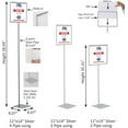 thumbnail image 4 of M&T Displays Floor Standing Sign Holder 11x14 Inches Gray Landscape Double Sided Menu Poster Display Flat Base For Restaurant Cafe Hotel School Hospital, 4 of 8