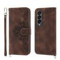 thumbnail image 4 of Nalacover Case for Samsung Z Fold4, PU Leather Wallet Phone Crossbody Flip Case with Credit Card Holder and Shoulder Wrist Strap Magnetic Stand Shockproof Cover for Samsung Galaxy Z Fold4, Brown, 4 of 14
