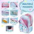 thumbnail image 3 of DAKIMOE School Backpack Book Bags Primary Middle School Bags for Kids Girls Teens Back to School Large Bookbags with Multi Pocket for 7-14 Years Pink, 3 of 6