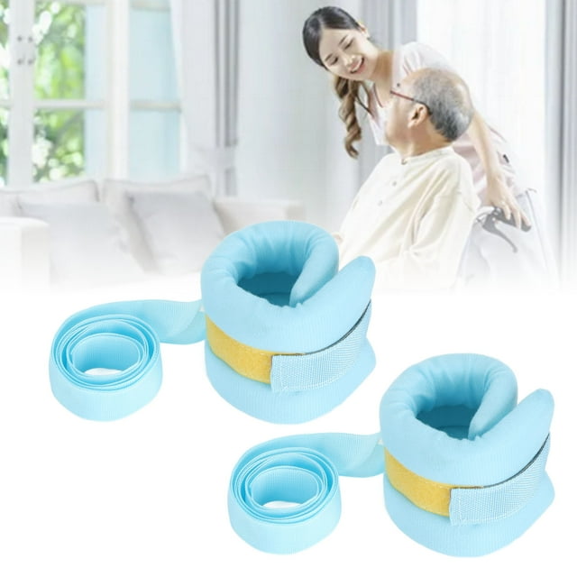 Hospital Bed Restraints, Adjustable Patient Bed Restraint Strap Soft Comfortable 4pcs for Adults for Wrists ,Blue