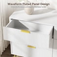 thumbnail image 3 of LYNSOM Fluted Dresser for Bedroom, White 6 Drawer Dresser with Gold Handles and Wide Drawers, Wood Chest of Drawers for Bedroom, Hallway, 3 of 16