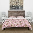 thumbnail image 3 of Designart 'Pink Blossoming Tropical Flowers' Abstract Duvet Cover Set, 3 of 4