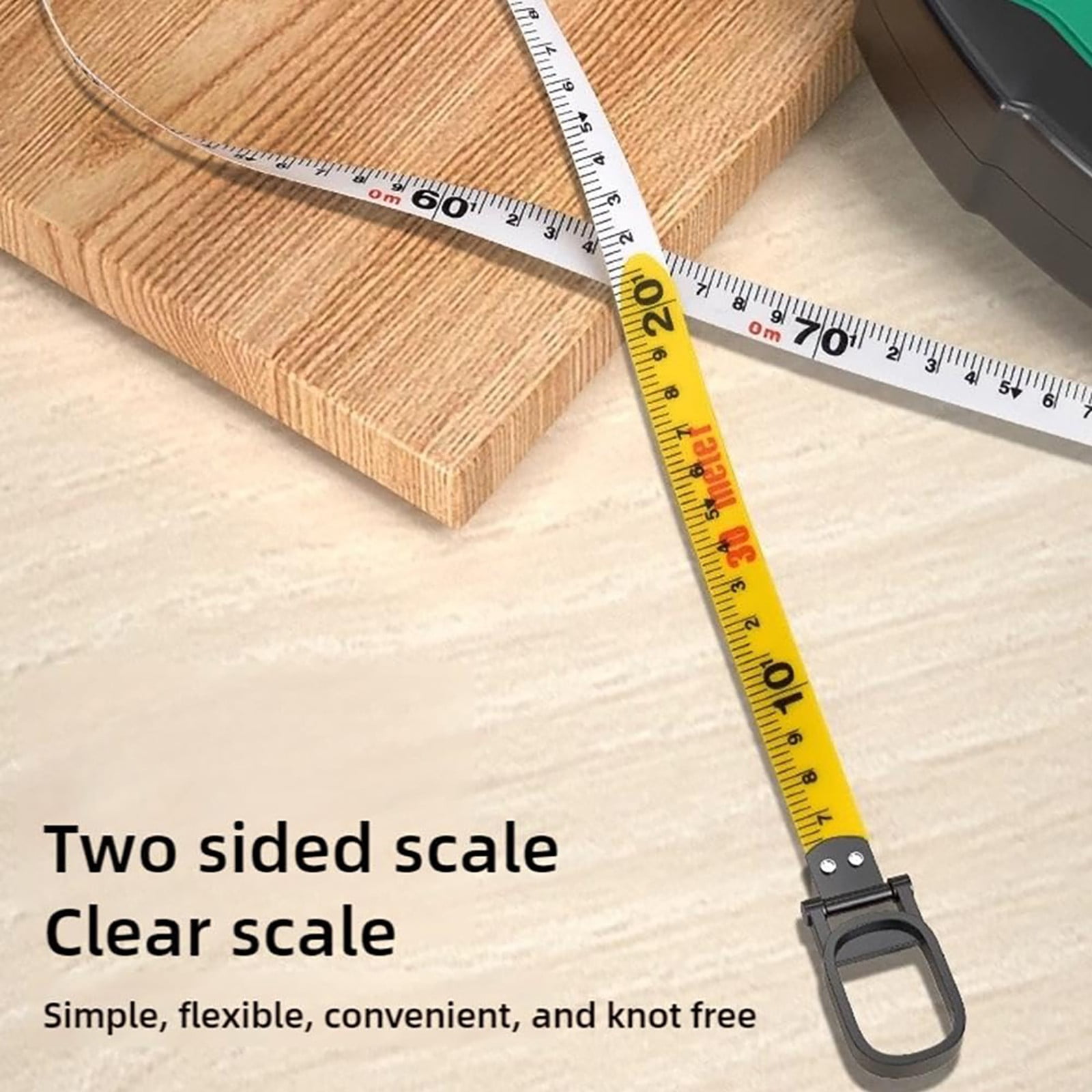 Measuring Tape Metric Tape Measure Double Scale Soft, Cxui Durable Fiberglass Tape Measure with Abs Case for Construction & Diy – Dual-Scale, Anti-Slip Grip, Retractable (Professional Toolkits)