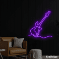 thumbnail image 3 of Craftnamesign Guitar Neon LED Sign, Guitar Shop LED Sign, Musician Gifts, 3 of 4