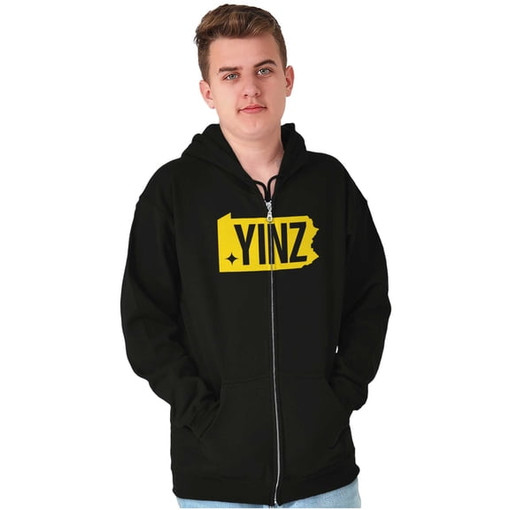 Yinz Philadelphia Pittsburgh PA Zip Up Hoodie Men's Women's Brisco Brands S