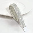 thumbnail image 3 of CSChome Self-adhesive Ribbon Self-adhesive Faux Crystal Rhinestones Needlework Hot Fix Chain Sticker Ribbon DIY Gift Wrapping Package Party Decoration, 3 of 7