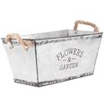 thumbnail image 1 of Flower Bucket Iron Sheet Flower Bucket Dried Flowers Storage Bucket for Shop (Silver, Large Size), 1 of 4