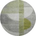 thumbnail image 2 of Addison Rugs Mayfield Premium Machine Washable Transitional Geometric Olive Round Rug, 8' x 8', 2 of 6