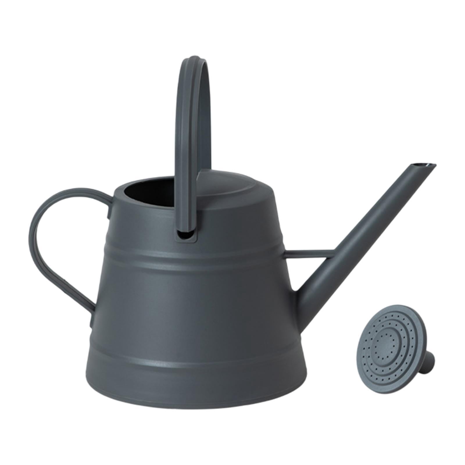 figatia Long Spout Water Can Flower Watering Can Enlarged Water Inject Port Gardening Tool Plant Watering Device for Household Garden Dark Gray