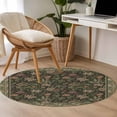 thumbnail image 4 of Sage Green Floral Boho Round Area Rug 4Ft Washable Circle Rugs for Bedroom Dining Room, Ethnic Tribe Abstract Art Flower Non-Slip Carpet Floor Mats Indoor Outdoor Carpet Runner Aesthetic Home Decor, 4 of 8