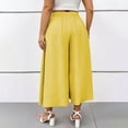 thumbnail image 4 of Certgust Hot Sales Under $35 Vacation Outfits for Women Wide Leg Pants for Women Flowy Palazzo Drawstring Elastic Waist with Pockets Summer Beach Vacation Outfits, 4 of 8