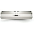 thumbnail image 4 of Chisel Stainless Steel with Sterling Silver Inlay Polished 6.2mm Band - Ring Size 9.5, 4 of 8
