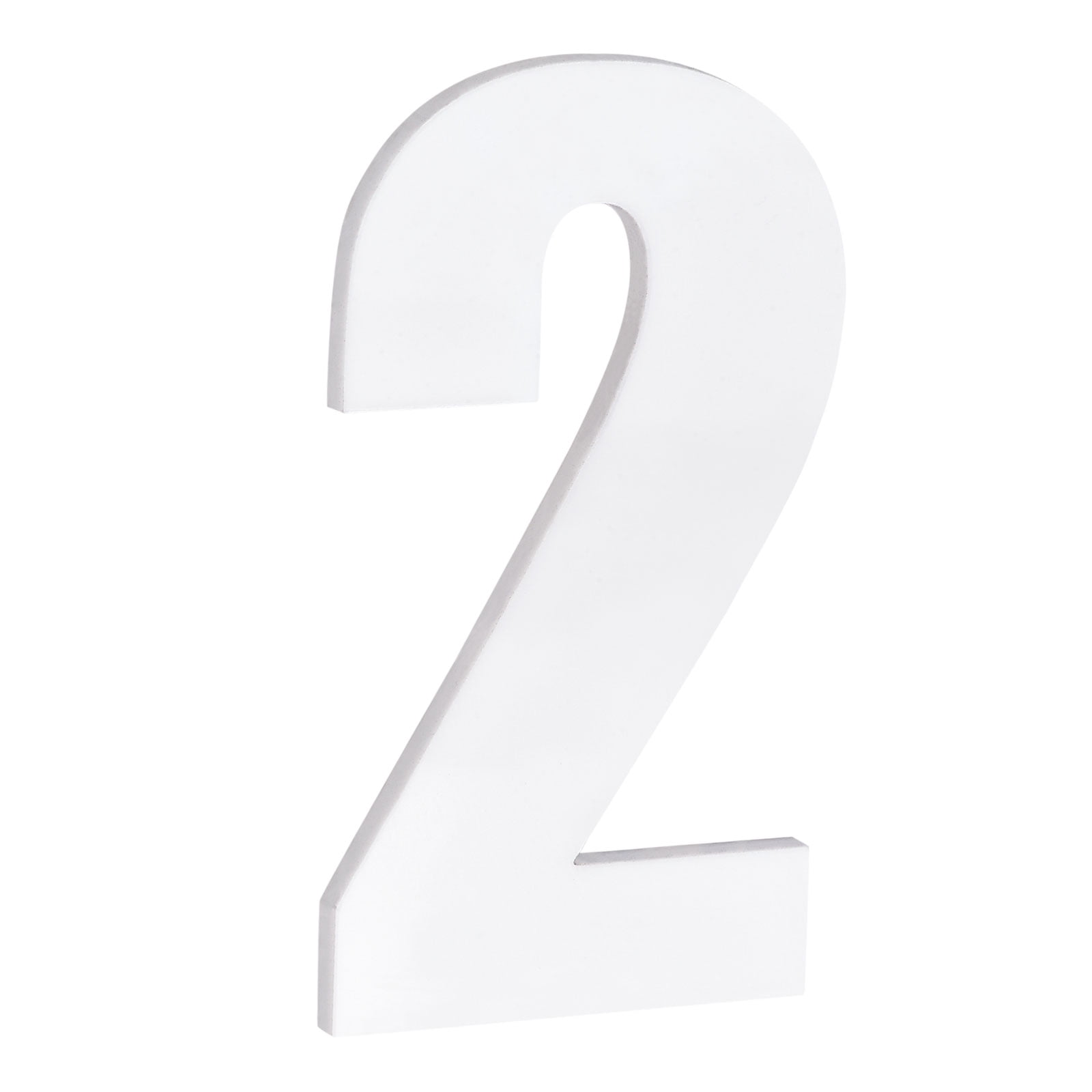 Uxcell 3.94 Inch 3D Self-Adhesive House Number for Hotel Mailbox Address, White No.2