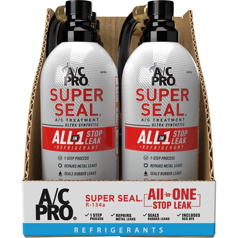 A/C Pro Super Seal All-in-one Stop Leak, 11 oz, Aerosol, 1 Pack