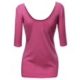 thumbnail image 2 of FashionOutfit Women's Basic Solid Scoop neck Various Color Short Sleeve Tee Top, 2 of 3
