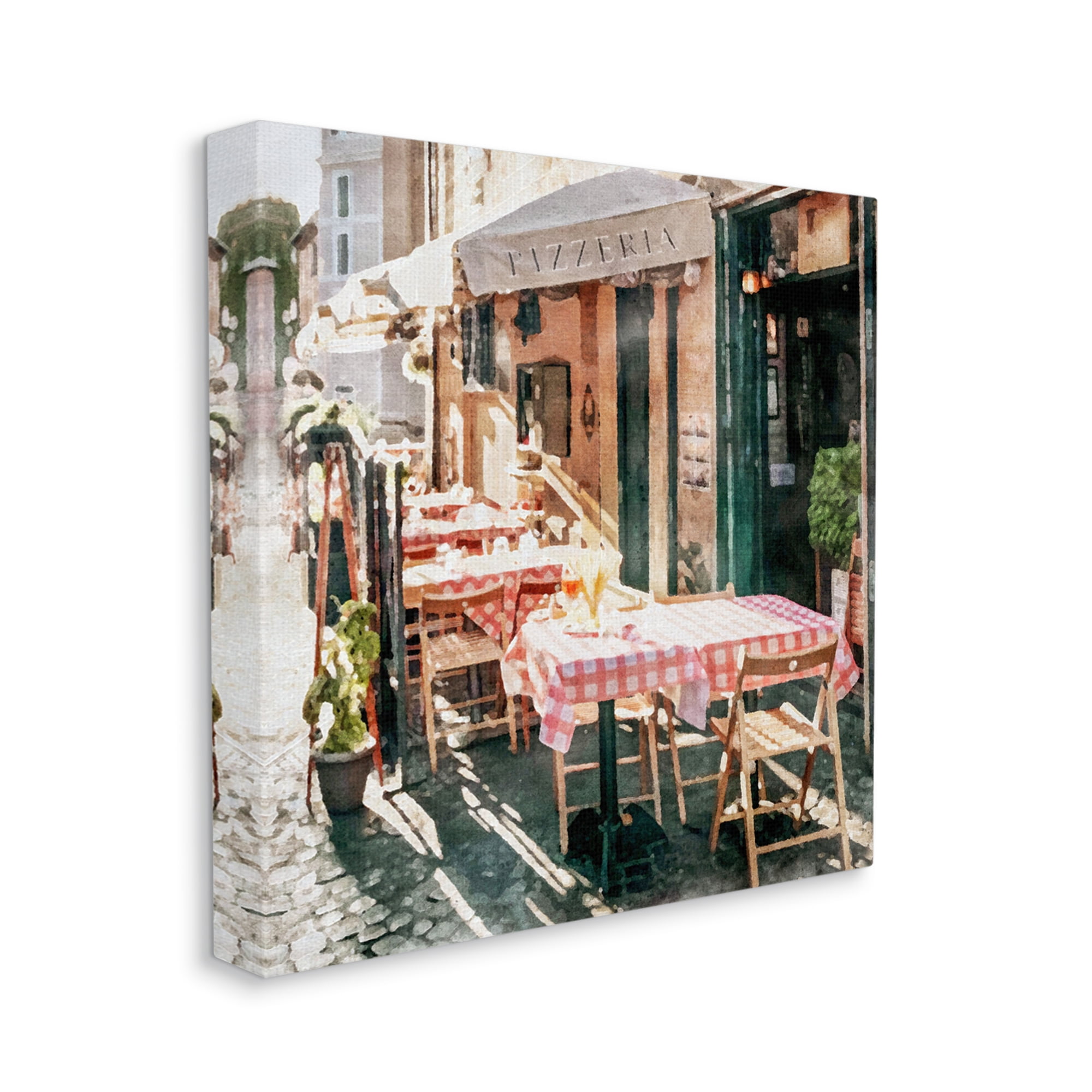 Stupell Industries Italian Bistro Scene Travel & Places Painting Gallery Wrapped Canvas Print Wall Art, 17 x 17