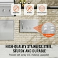 thumbnail image 4 of VEVOR BBQ Access Door, 20W x 14H Inch Single Outdoor Kitchen Door, Stainless Steel Flush Mount Door, Wall Vertical Door with Handle and vents, for BBQ Island, Grilling Station, Outside Cabinet, 4 of 9