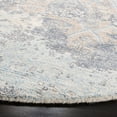 thumbnail image 3 of SAFAVIEH Restoration Vintage Lara Abstract Area Rug, Blue/Ivory, 6' x 6' Round, 3 of 8