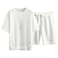thumbnail image 4 of MEZZALL Summer Men's Loose Short Sleeved Casual O-Neck T-shirts Sports Shorts Clothes Sets Outfit Sets Cozy Clothing, 4 of 9