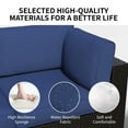 thumbnail image 5 of SHGJ&SOFT 7 Piece Patio Furniture Set, Wicker Outdoor Sectional Sofa with Washable Cushion Covers and Tempered Glass Table, Rattan Conversation Set for Poolside, Lawn, Balcony, 5 of 12