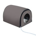 thumbnail image 2 of PawHut, Heated Outdoor Cat House, Brown, 21-in, 2 of 6