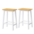thumbnail image 3 of Harper & Bright Designs Tall Counter Stools Set of 2, Wood Bar Stools for Dining Room, White, 3 of 7