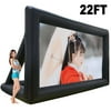 22 Feet Inflatable Outdoor and Indoor Theater Projector Screen - Includes Inflation Fan, Tie-Downs and Storage Bag - Supports Front and Rear Projection, Black