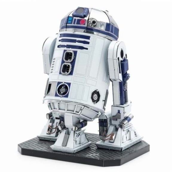 3.74 x 2.17 x 2.83 in. R2-D2 Premium Color 3D Metal Earth Model Kit