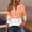 Orange, variant on Fengqque Women's Long Sleeve Shirts Zipper Tops Tunics Casual Round Neck Tees Blouses White XL