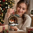 thumbnail image 6 of 2026 Christmas Home Party Decoration Christmas Ornament Flat Acrylic Winter Woodlands Squirrels Snow Forest Hanging Holiday Gift Keepsake Decor For Christmas Tree Wreath Christmas, 6 of 6